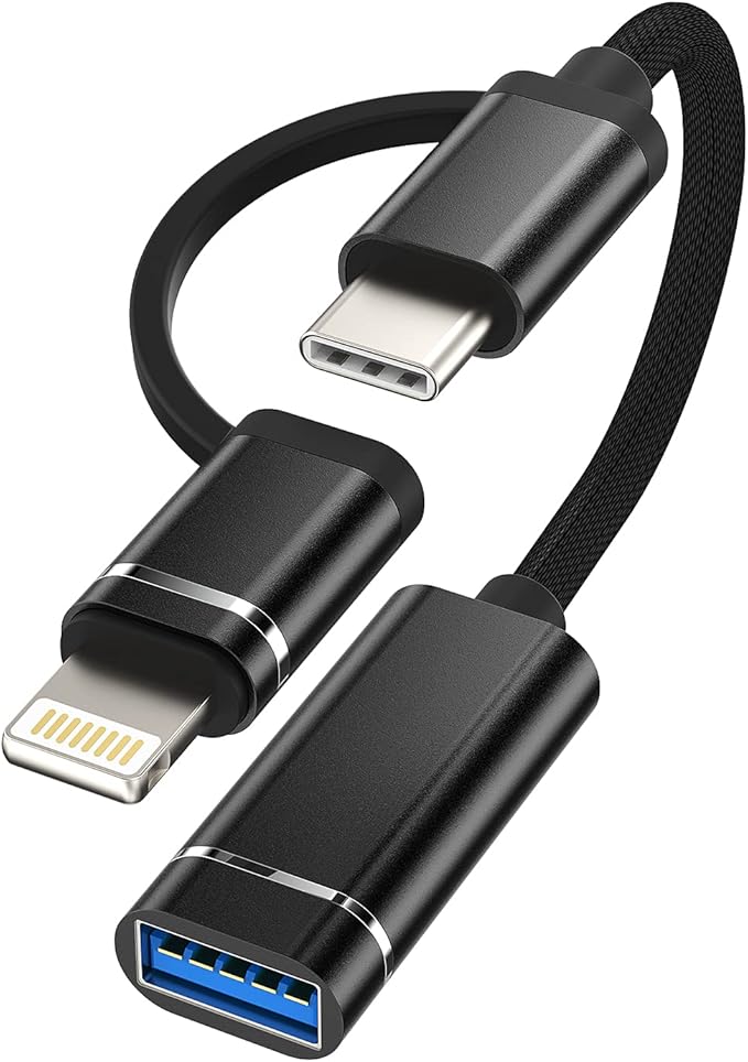 type usb c 兼容闪电公头至 usb 母头适配器 otg 线缆 适用于 iphone